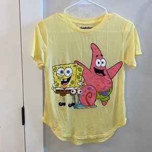 EUC Nickelodeon Size Small 3-5 SpongeBob SquarePants Graphic T- Shirt Top BACK